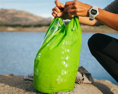 clothes washing bag for camping.